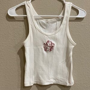 john galt/brandy melville devil tank crop top